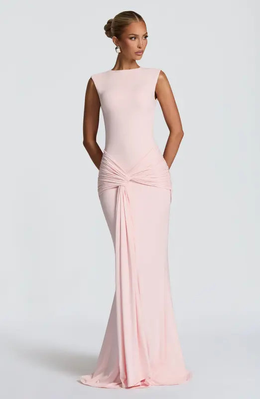 VESTIDO LARGO LORENZA - ROSA PALO