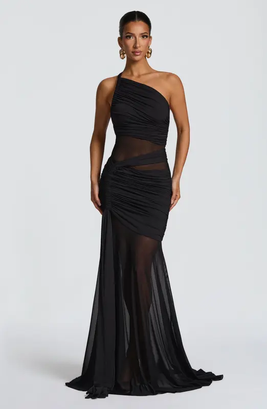 VESTIDO LARGO MARIANNE - NEGRO