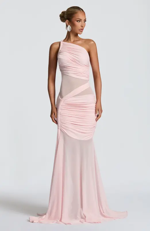 VESTIDO LARGO MARIANNE - ROSA EMPOLVADO