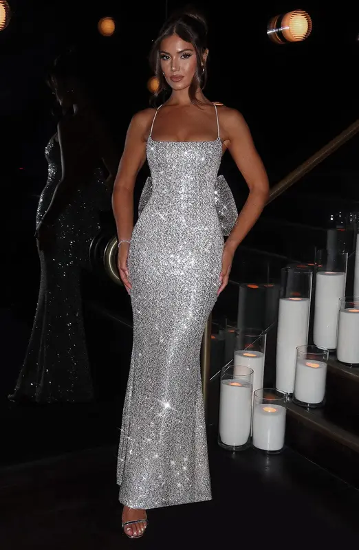 VESTIDO LARGO MERIDITH - CHAMPAGNE