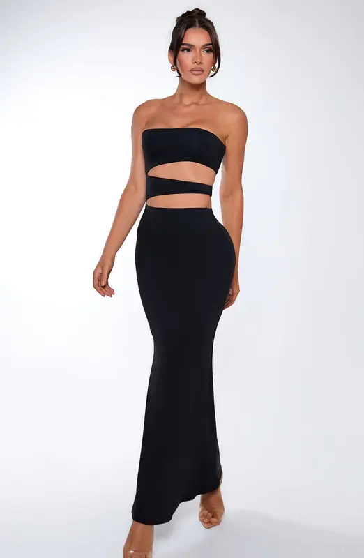 VESTIDO LARGO MILIA - NEGRO