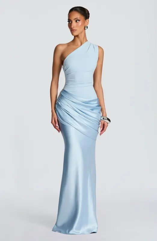 VESTIDO LARGO SADONA - AZUL GLACIAR
