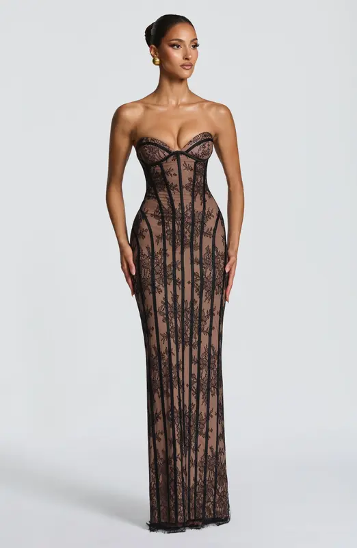 VESTIDO LARGO SIAN - NEGRO