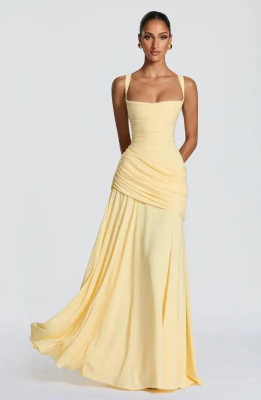 VESTIDO LARGO SURA - LIMÓN