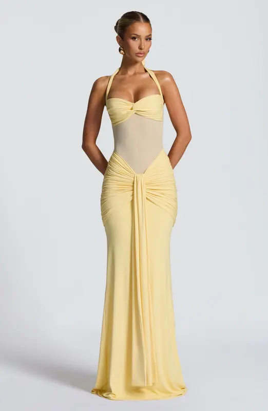 VESTIDO LARGO VIXEN - LIMÓN
