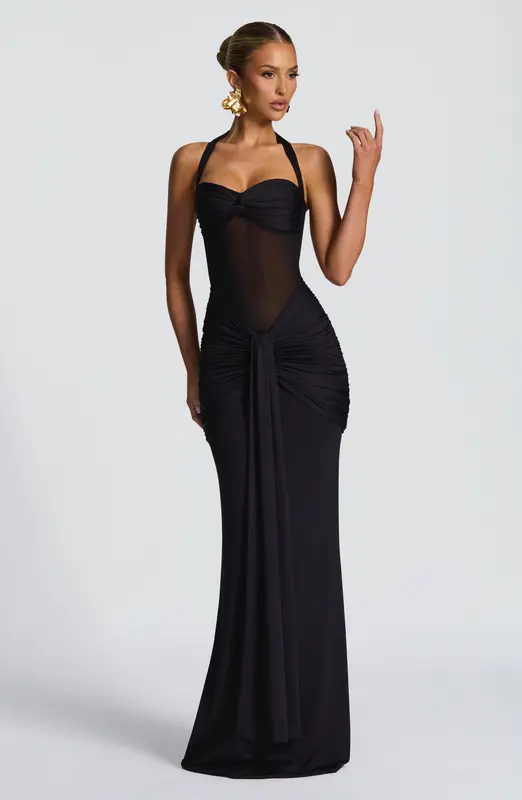 VESTIDO LARGO VIXEN - NEGRO