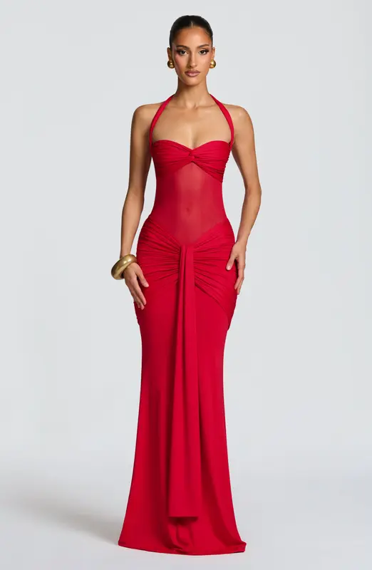 VESTIDO LARGO VIXEN - ROJO