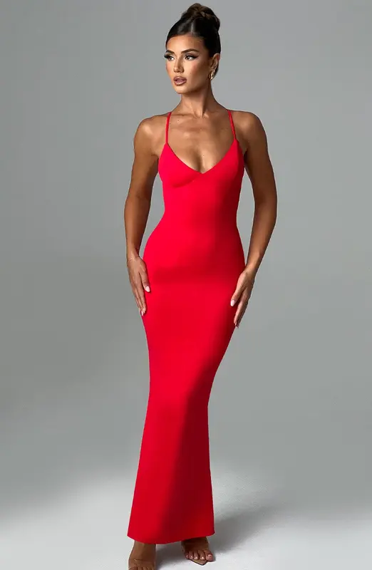 VESTIDO LARGO ZELDA - ROJO