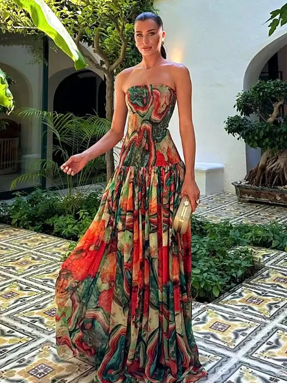 Vestido Marta™ - Elegancia floral vibrante para momentos especiales