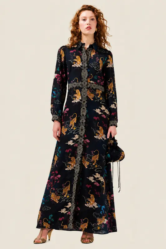 Vestido Maxi Camisero Courageous Tiger