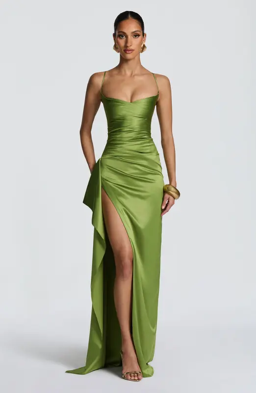 VESTIDO MAXI HELEN - OLIVA