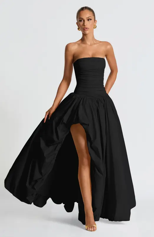 VESTIDO MAXI JILLIAN - NEGRO