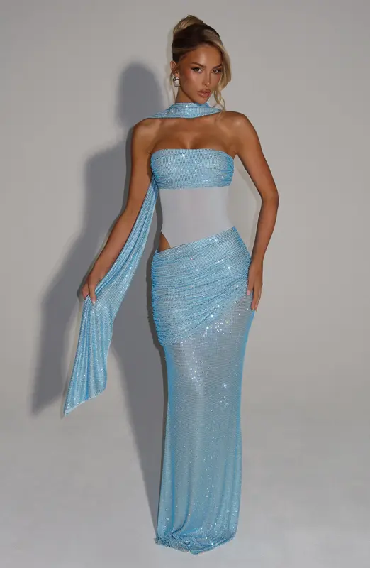 VESTIDO MAXI KAILANI - AGUA