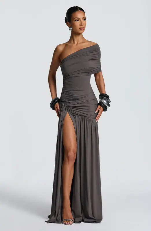 VESTIDO MAXI MONICA - CARBÓN