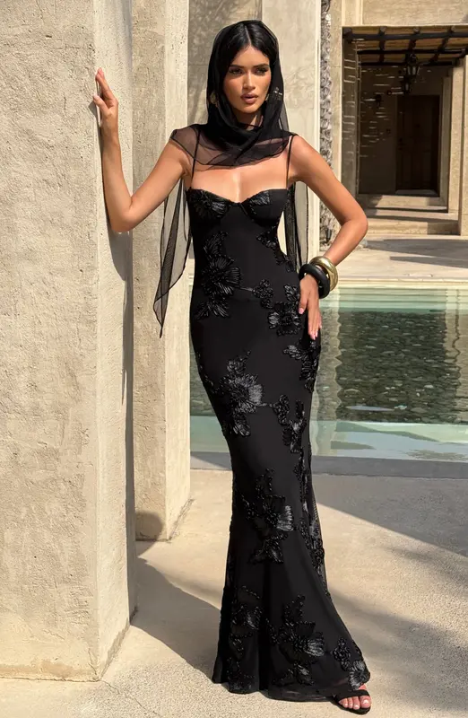 VESTIDO MAXI NEFERTITI - NEGRO