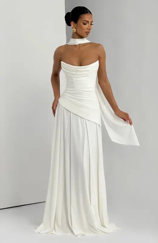 VESTIDO MAXI PATRICIA - MARFIL