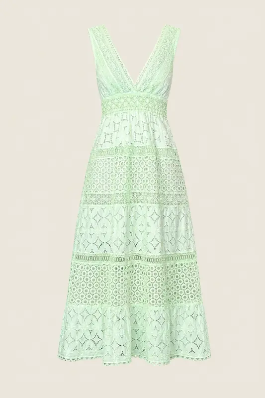 Vestido Midi Alpinia Acqua