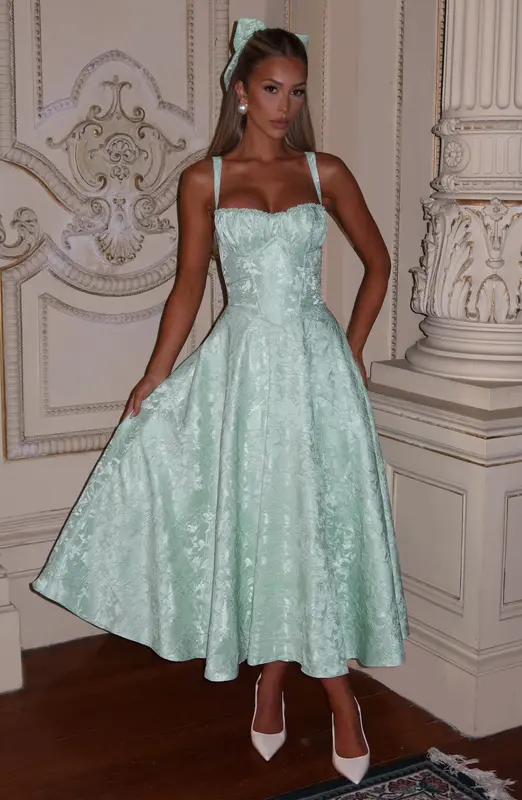 VESTIDO MIDI AMITY - MENTA
