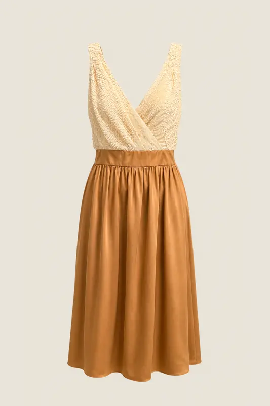 Vestido Midi Beige