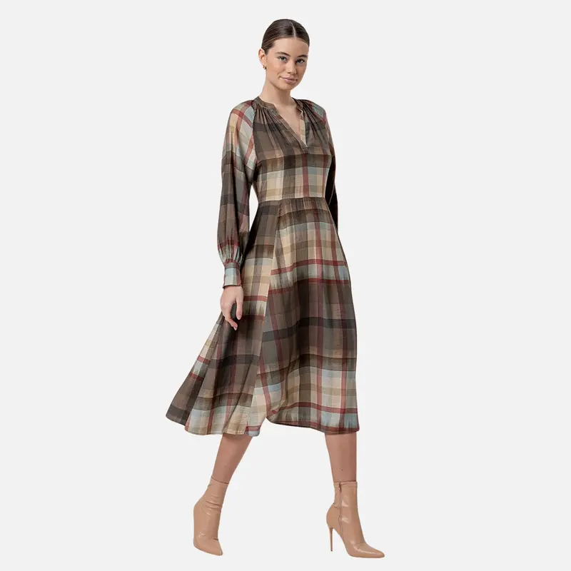 Vestido midi de cuadros - Surkana