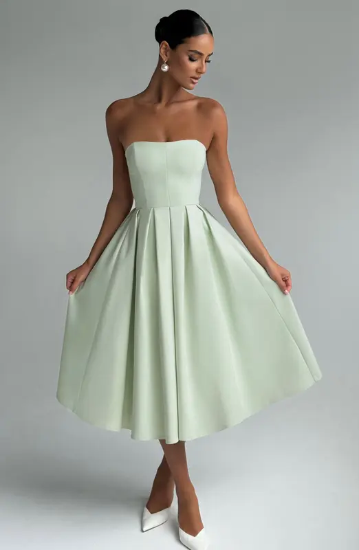 VESTIDO MIDI EDITH - MENTA