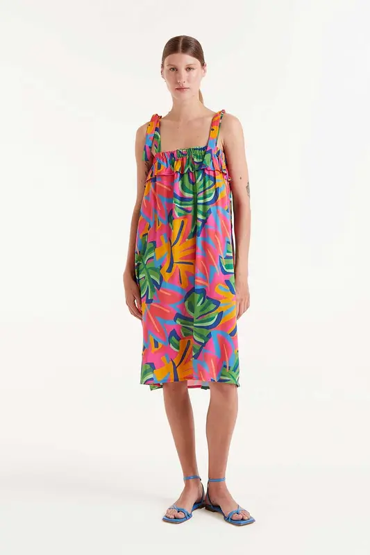 VESTIDO MIDI FLORAL SAMBA