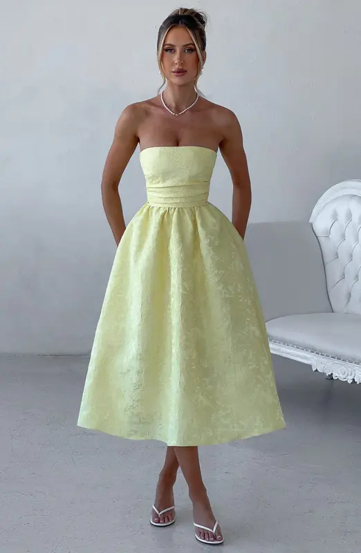 VESTIDO MIDI SAOIRSE - LIMÓN