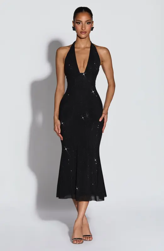 VESTIDO MIDI SONORA - NEGRO