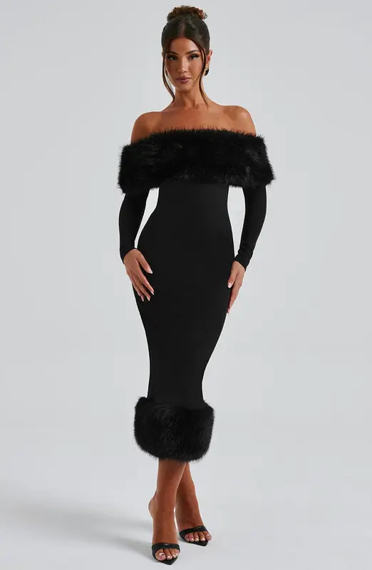 VESTIDO MIDI VITTORIA-NEGRO
