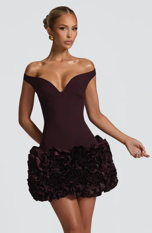 VESTIDO MINI AVETA - CIRUELA