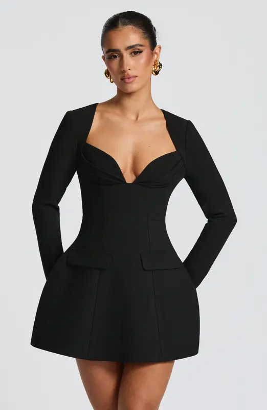 VESTIDO MINI REGINA - NEGRO