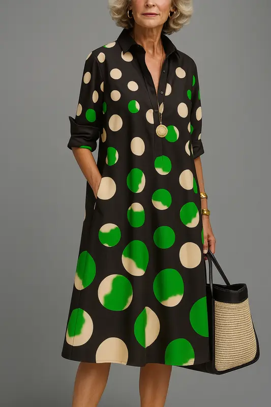 Vestido Noa™ | Vestido midi estampado con caída elegante