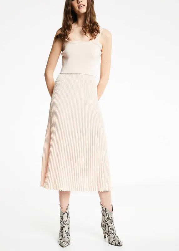 Vestido punto plisado Denny Rose