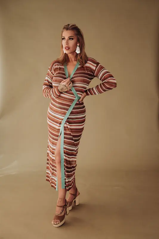 Vestido rayas croché