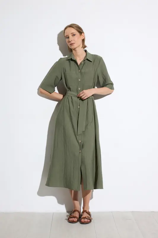 Vestido Sakura Caqui