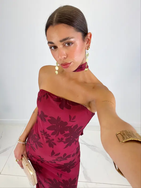 Vestido tul estampado