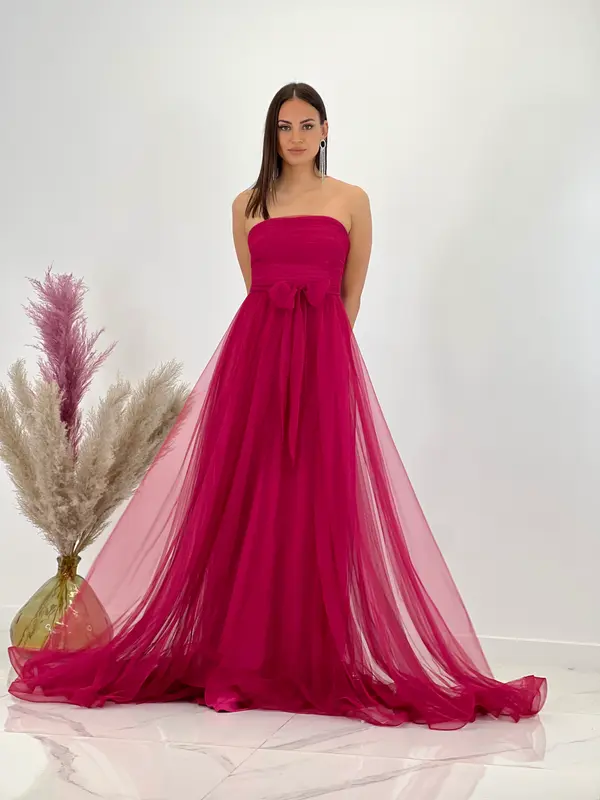 Vestido tul largo Valeria