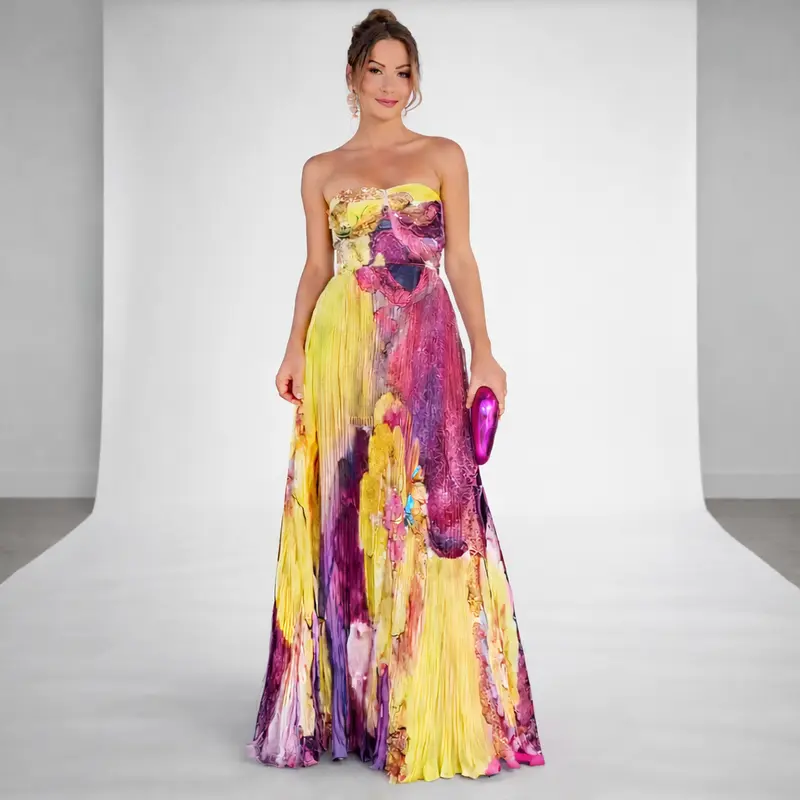 Vestido Valentina™ | Plisado floral que Estiliza y Suaviza la Silueta