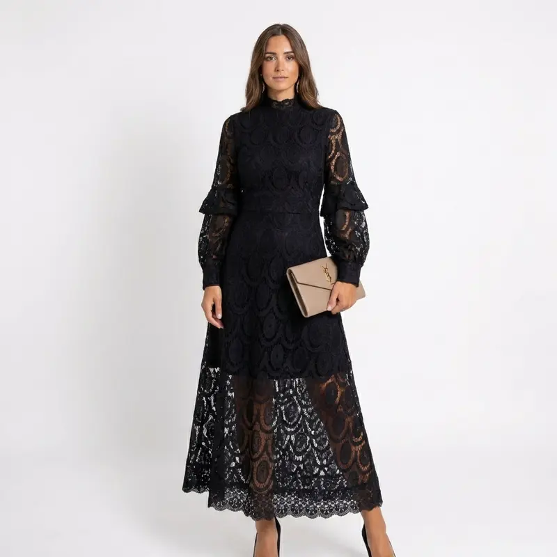 Vestido Via™ | Clase con encaje elegante