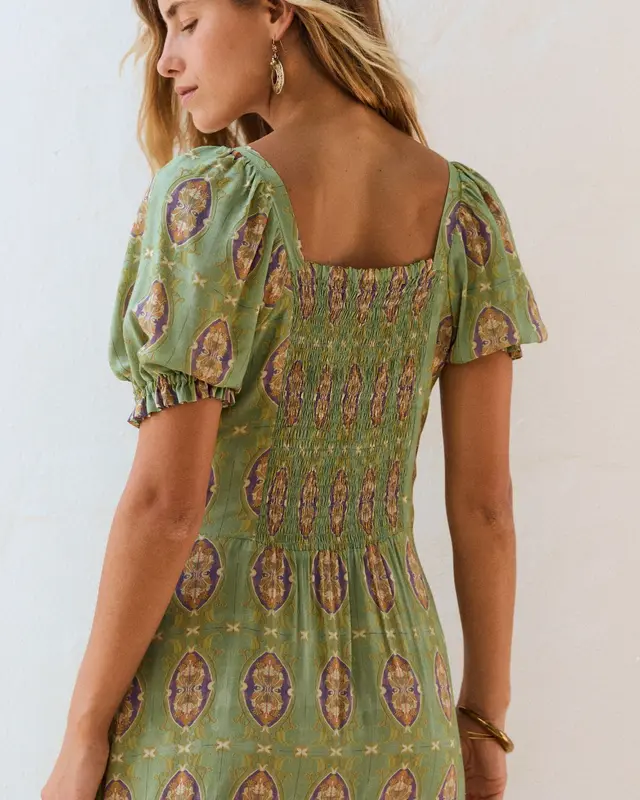 Vestido VIVIENNE Verdelite mosaic