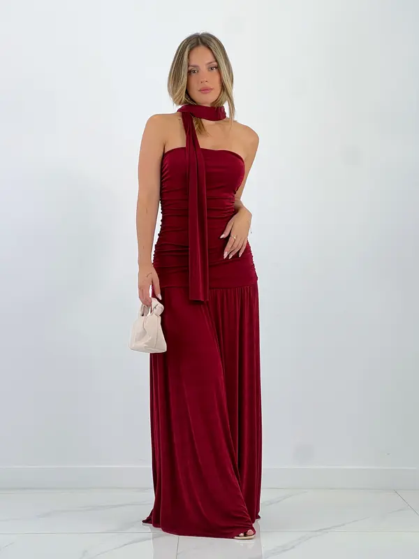 Vestido volantes fular Marina