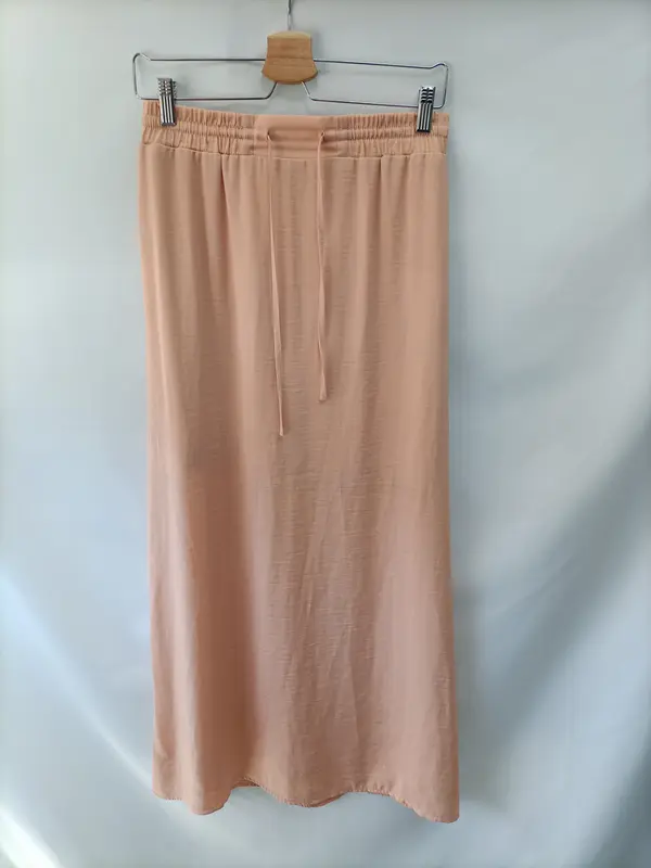 VILA.Falda nude larga T.m