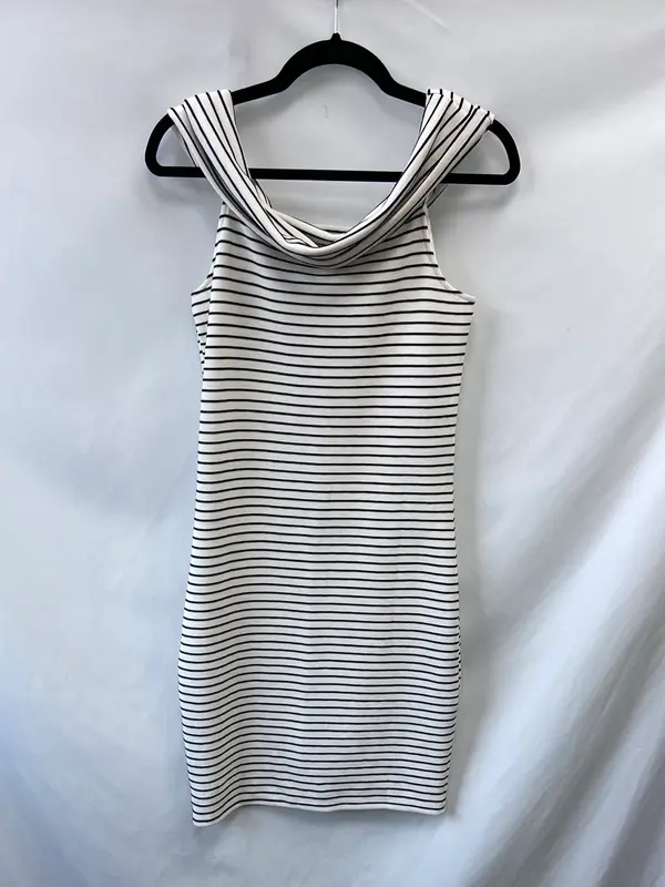 VILA.Vestido midi rayas T.S