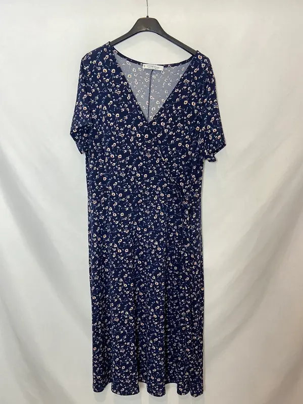 VIOLETA BY MANGO. Vestido largo flores T. XL