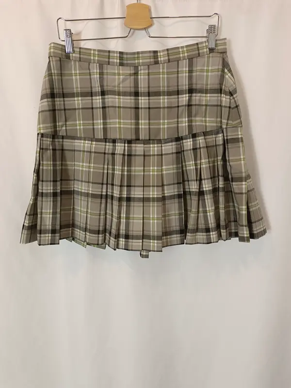 VIVIENNE. WESTWOOD. Falda gris cuadros T.44 (40)