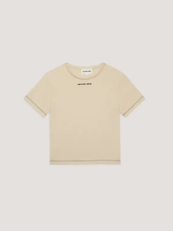 Volley Cream Crop Top