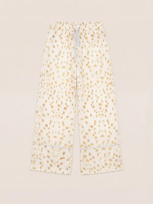 White Bambi Deer Print Pyjama Pants