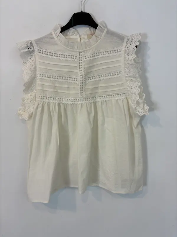 WHITE&ONE. Top blanco algodón. T XS