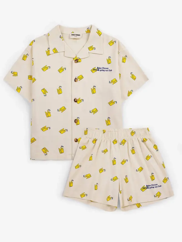 Yellow Elephant all over loungewear set