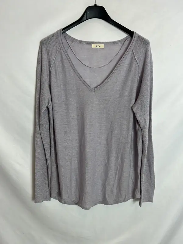YERSE. Jersey fino cuello pico. T 0(xs/s)